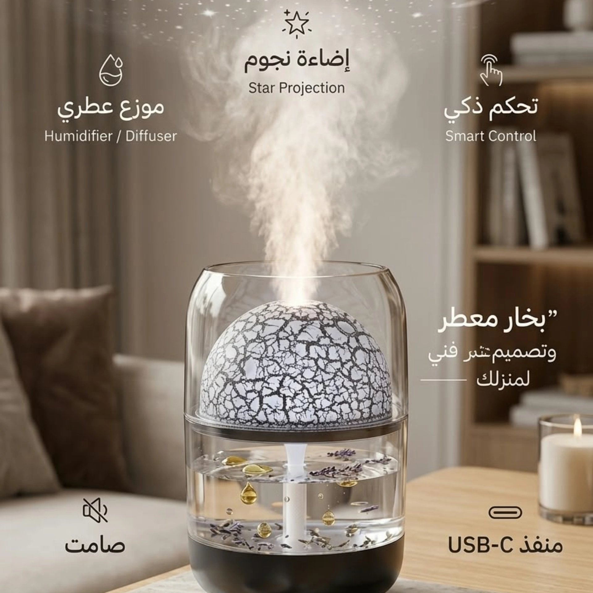 مبخرة مائية شكل بركان