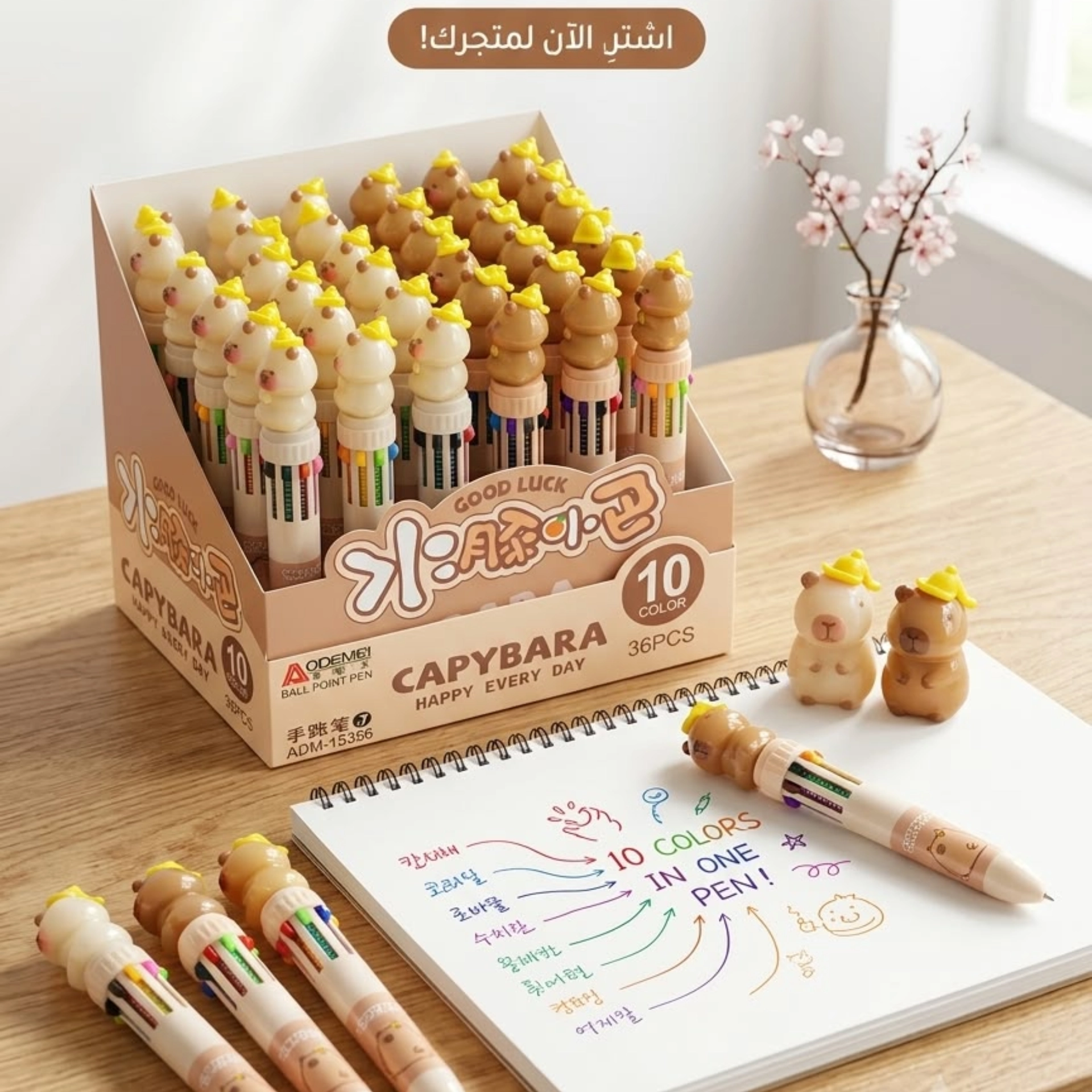 قلم جاف 10 الوان