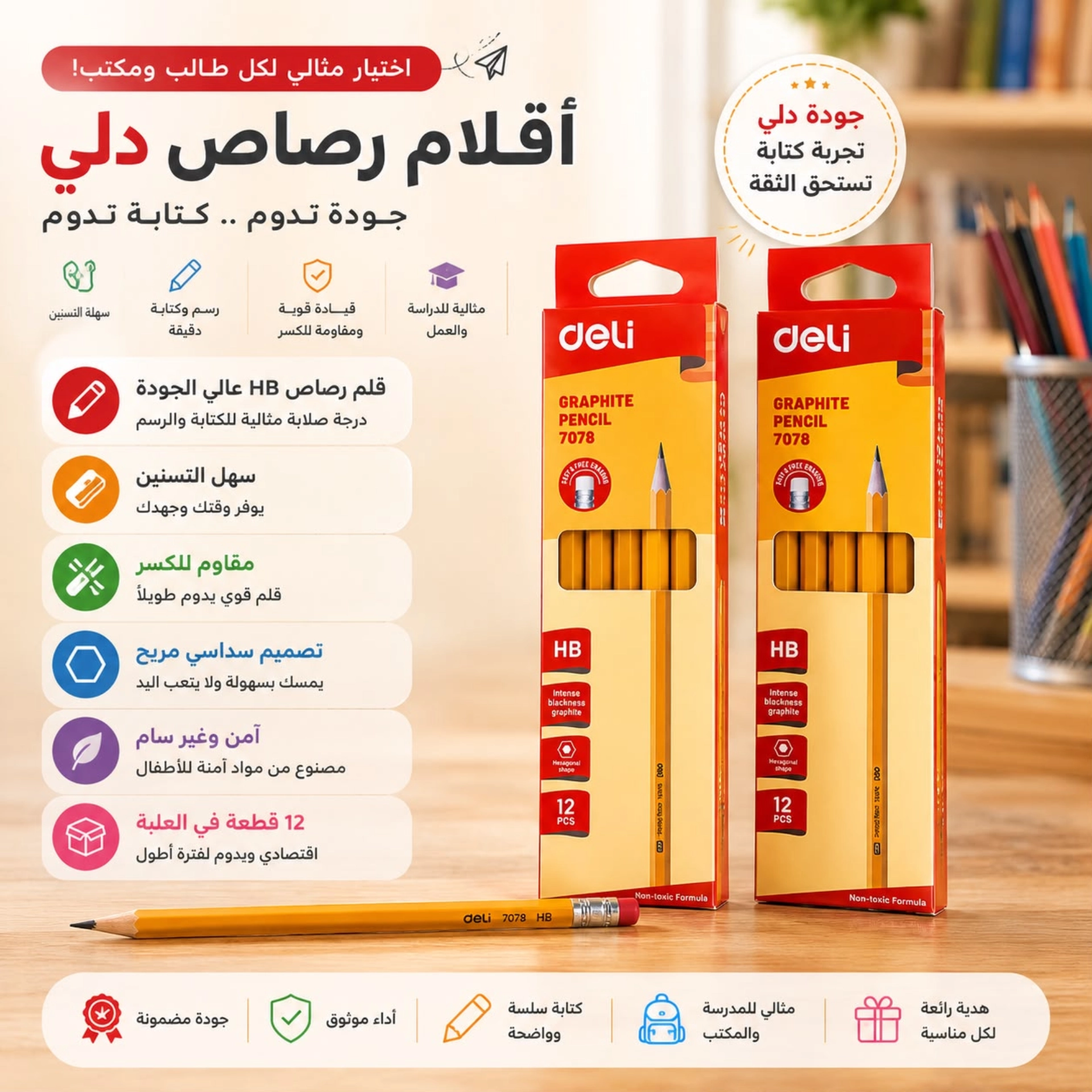  باكيت اقلام رصاص دلي