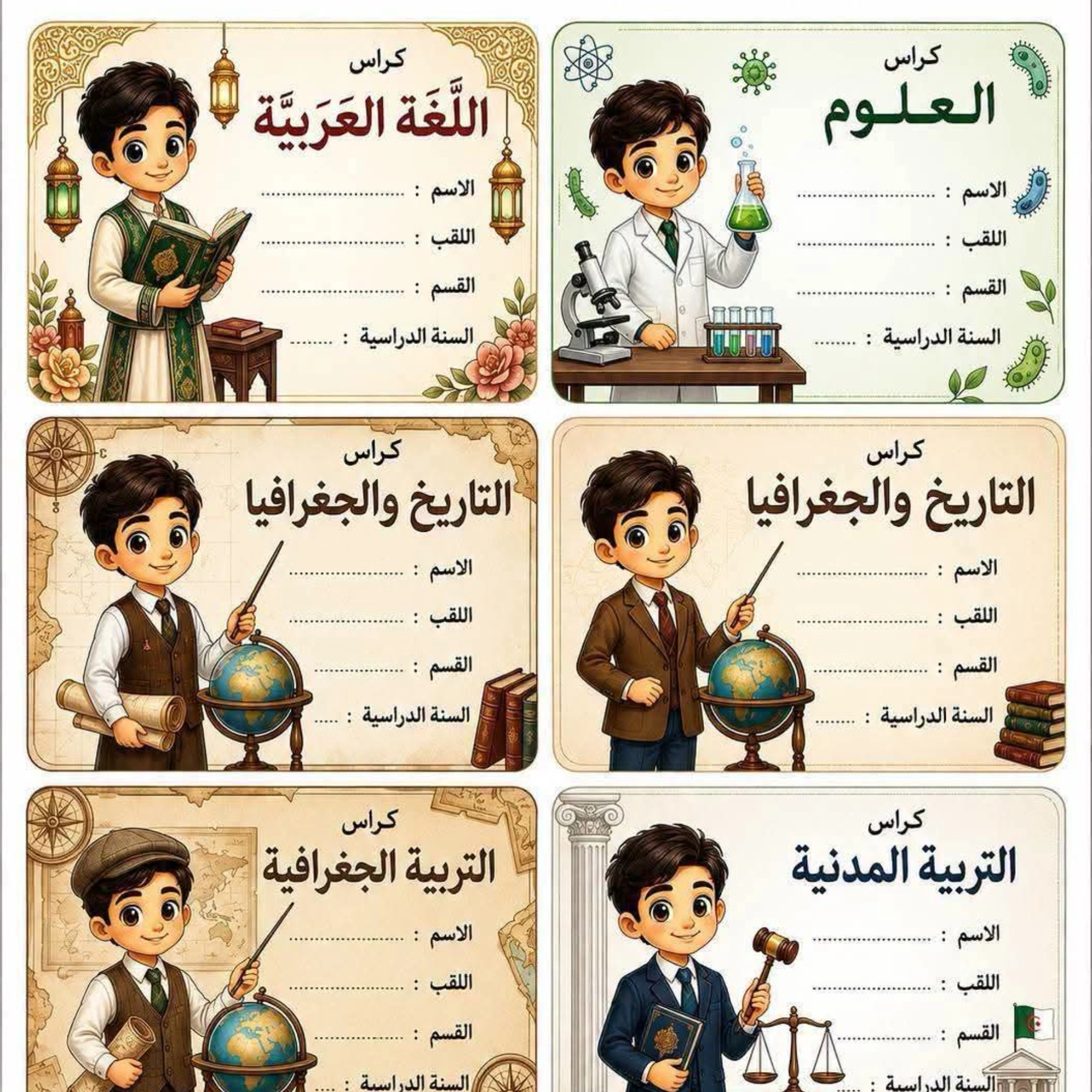 صنع ملصقات تعريفية للاطفال 