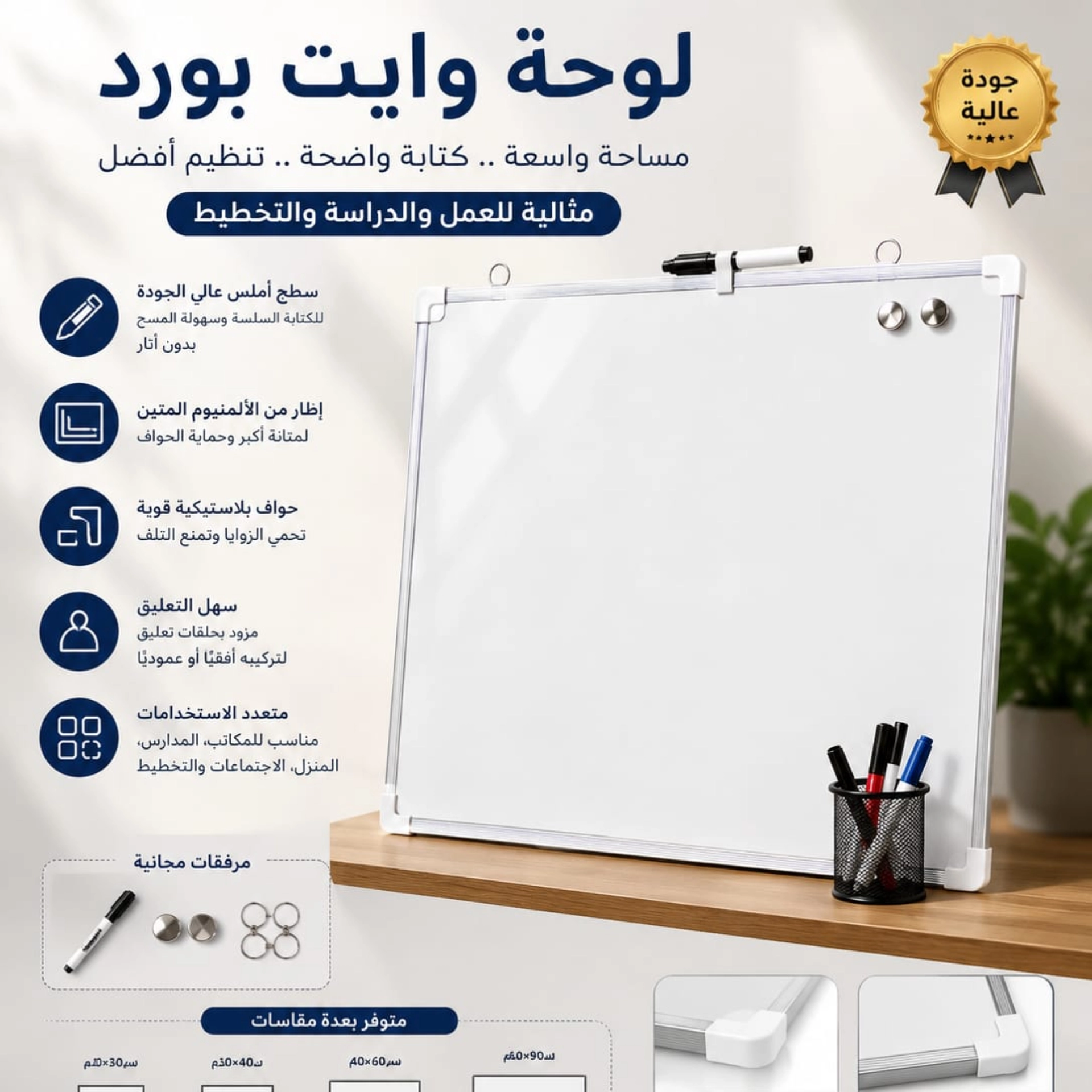 سبورة وايت بورد كبير 