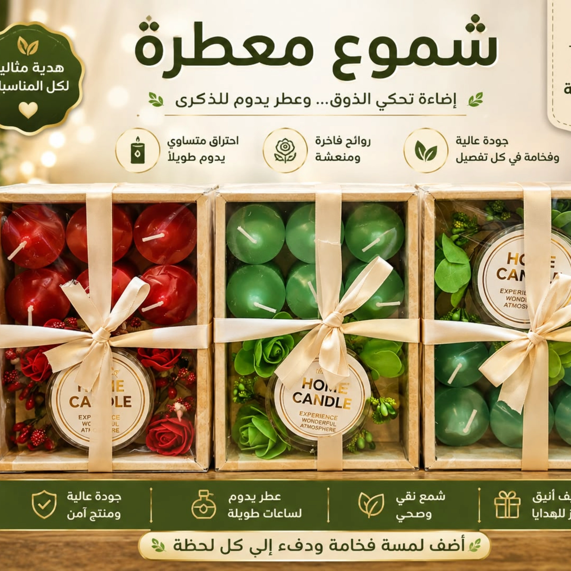 سيت شموع معطر فنجان 