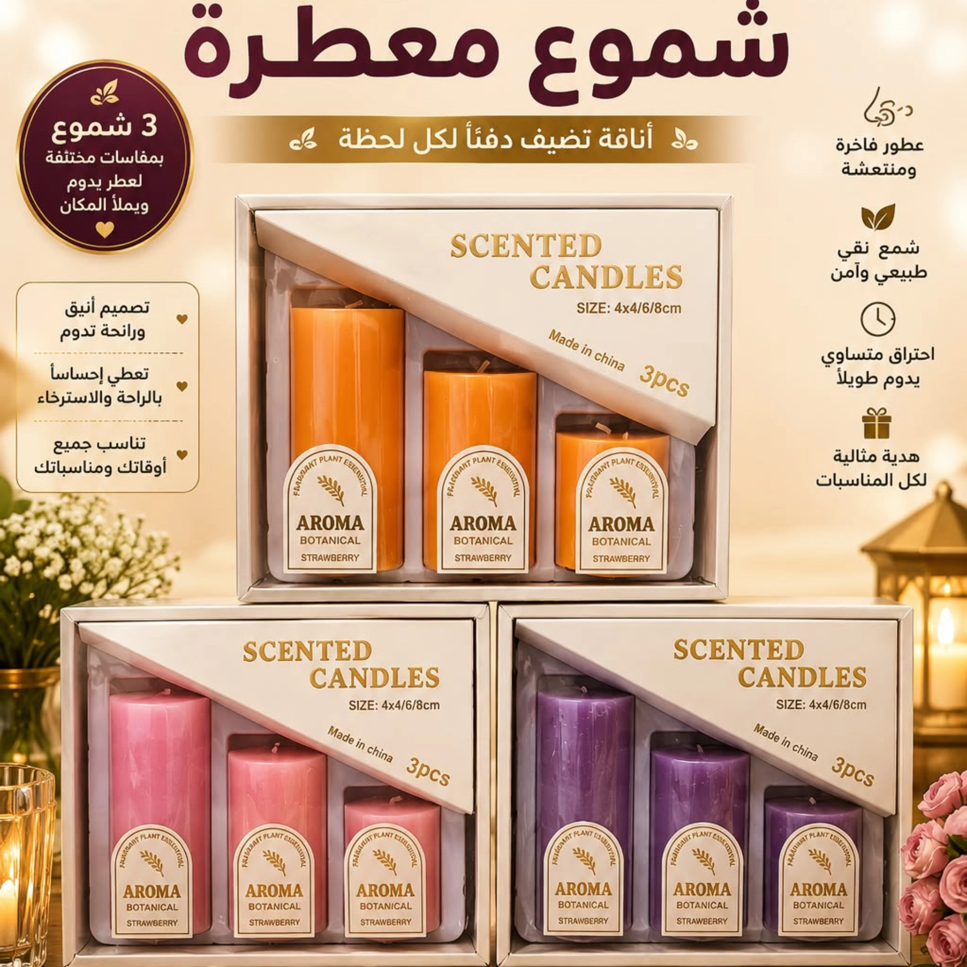 سيت شموع معطرة 