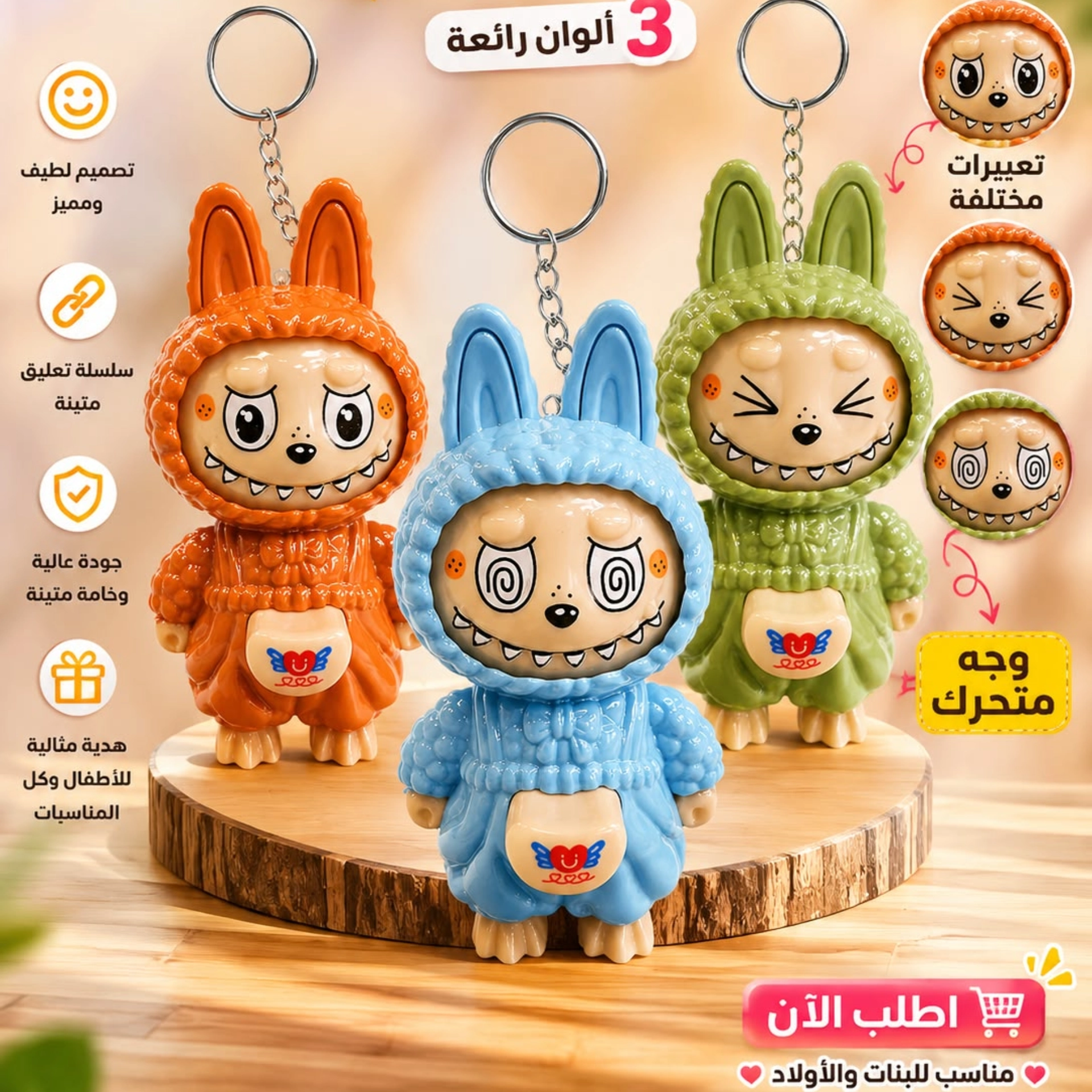 مدالية لابوبو وجه متحرك 2